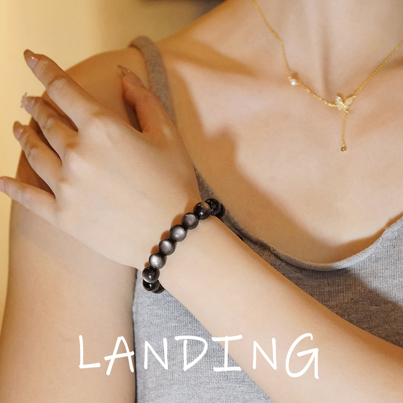 【8-24 JEWELRY】Obsidian bracelet 10MM single turn