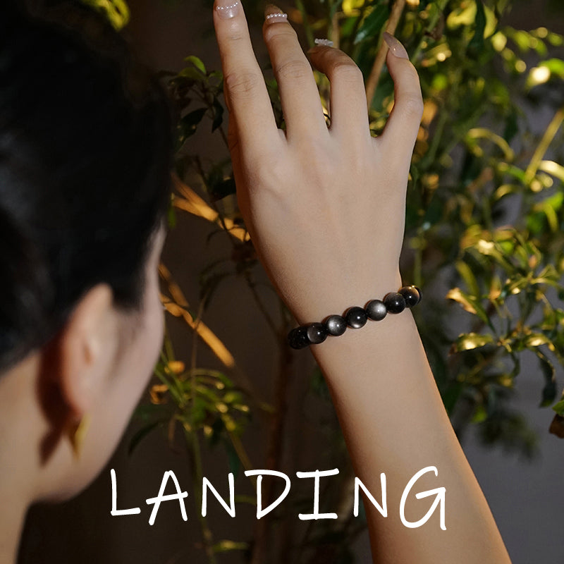 【8-24 JEWELRY】Obsidian bracelet 10MM single turn