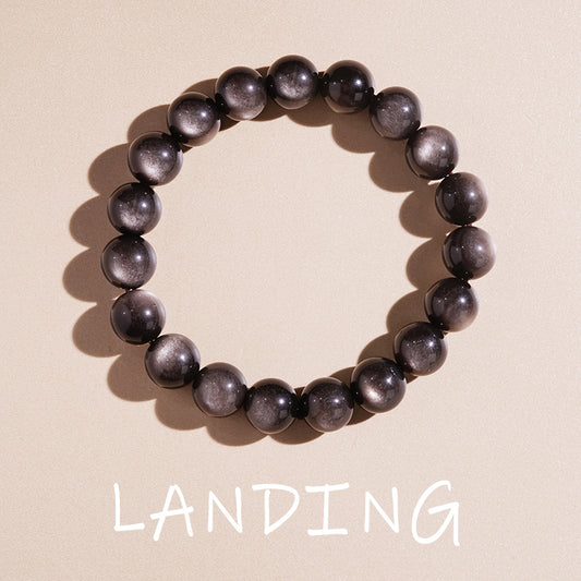 【8-24 JEWELRY】Obsidian bracelet 10MM single turn