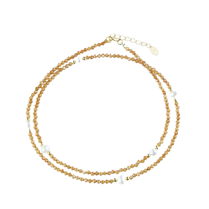 【8-24 JEWELRY】Orange garnet necklace